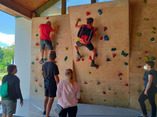 Indoor climbing lesson